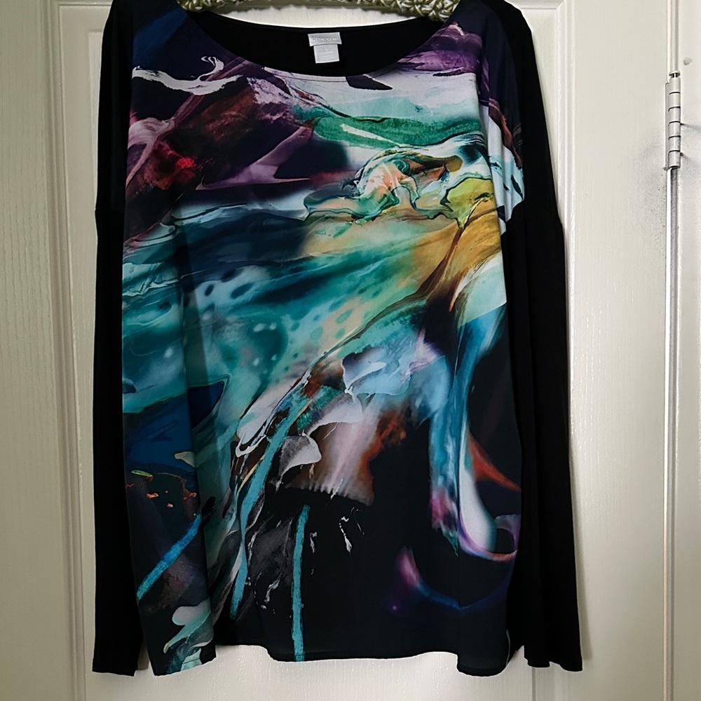 Chico's Multicolor Abstract Print Top